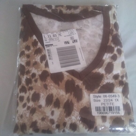 Dreams & Co. Animal Print Long Lounger-1X (22/24) Petite -NWT - Picture 5 of 5